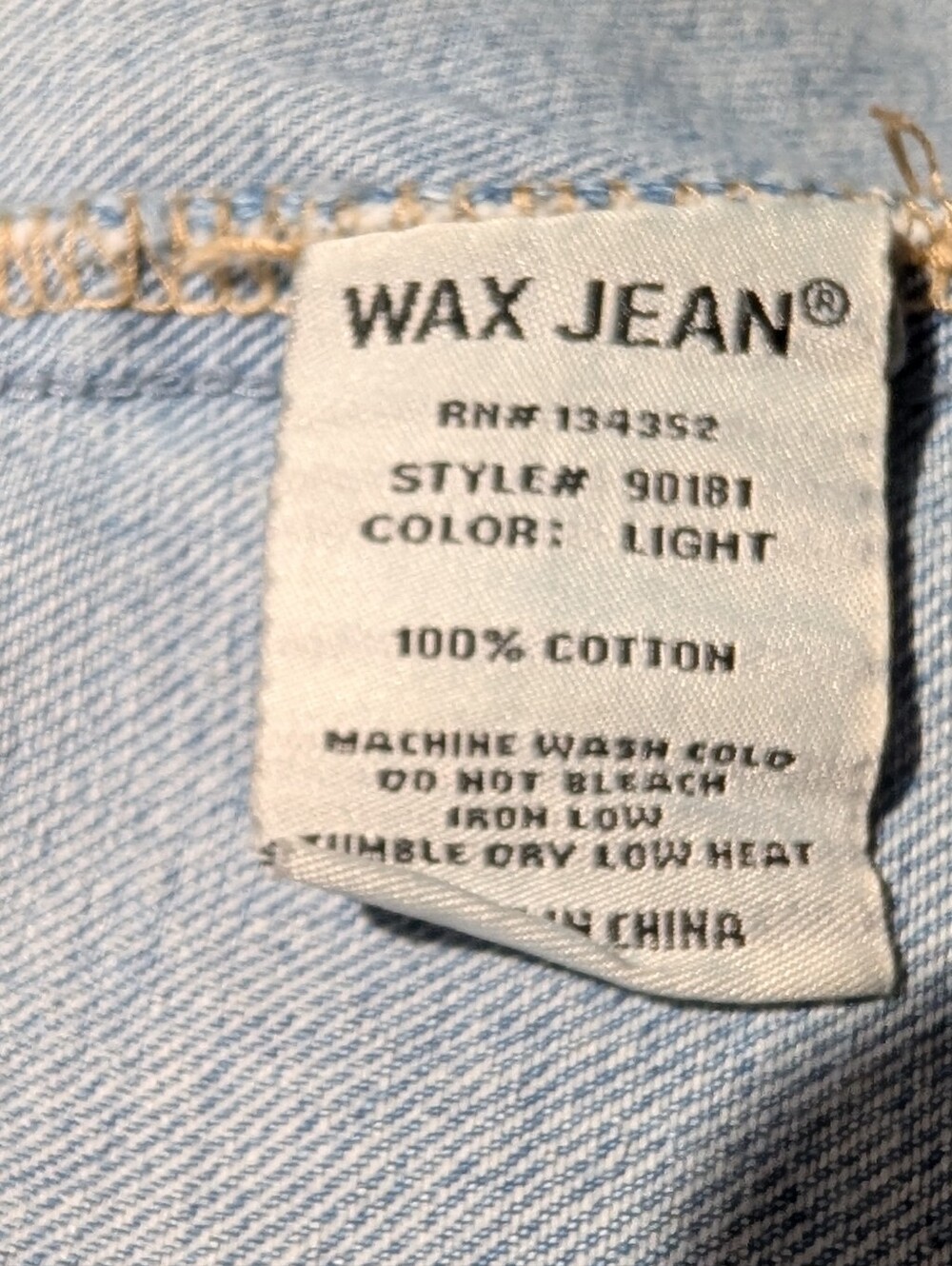 Wax Jean Light Blue Cropped Distressed Denim Jacket - Picture 4 of 7